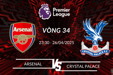 Soi kèo Arsenal vs Crystal Palace vào lúc 02:00 ngày 24/04